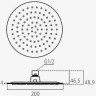 Верхний душ IDEAL STANDARD IdeaRain Luxe B0383MY, Ø 200 мм